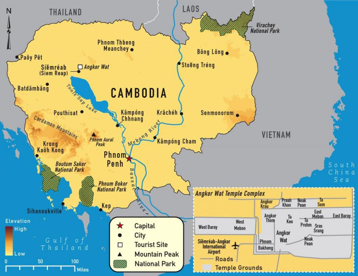 angkor خريطة كمبوديا