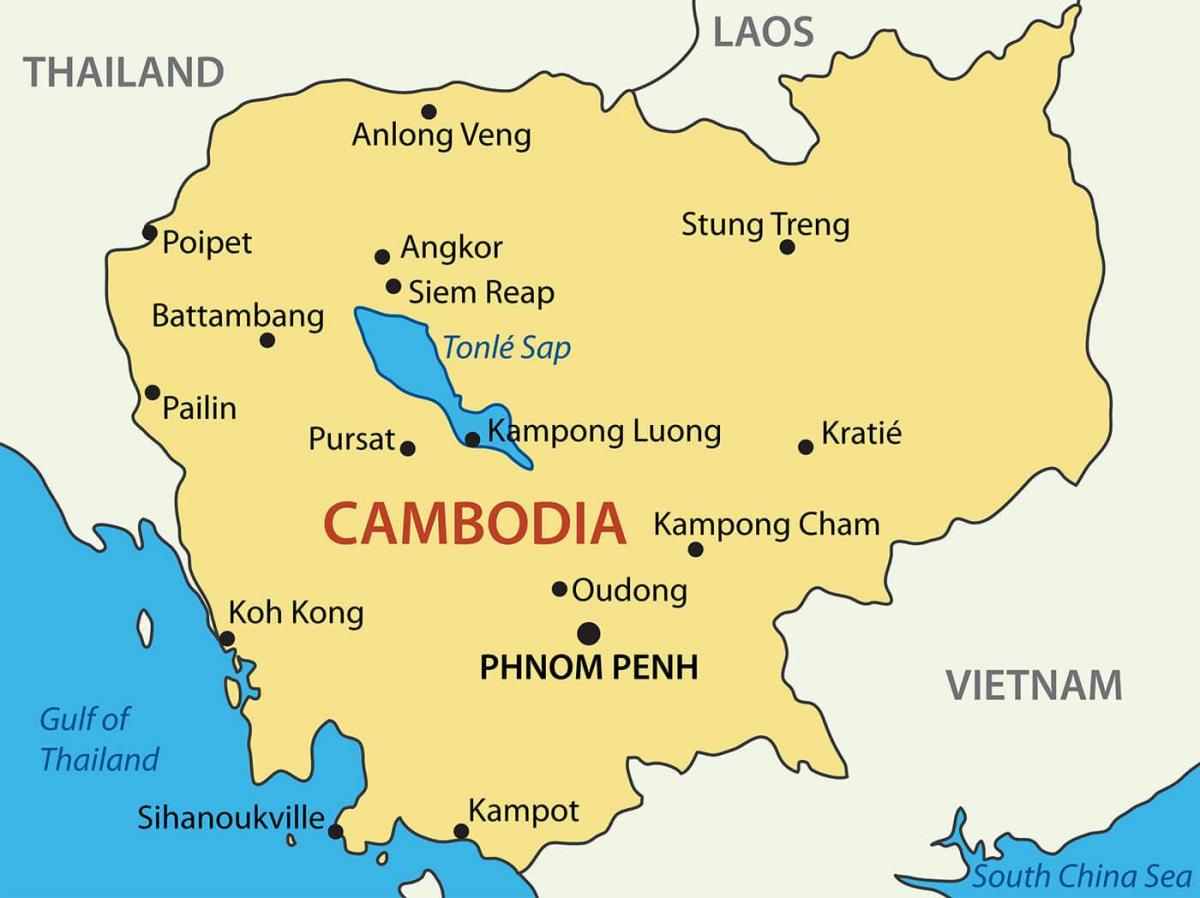 كمبوديا المدن خريطة
