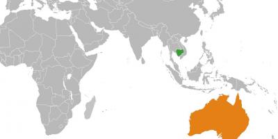 كمبوديا خريطة العالم خريطة