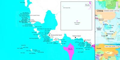 خريطة كمبوديا الجزر