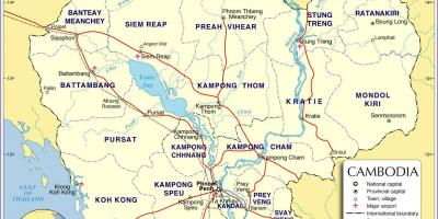 خريطة كمبوديا الطريق