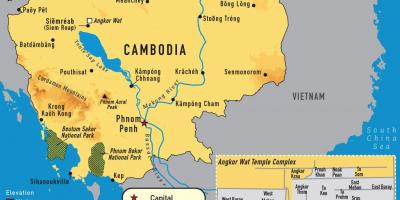 Angkor خريطة كمبوديا